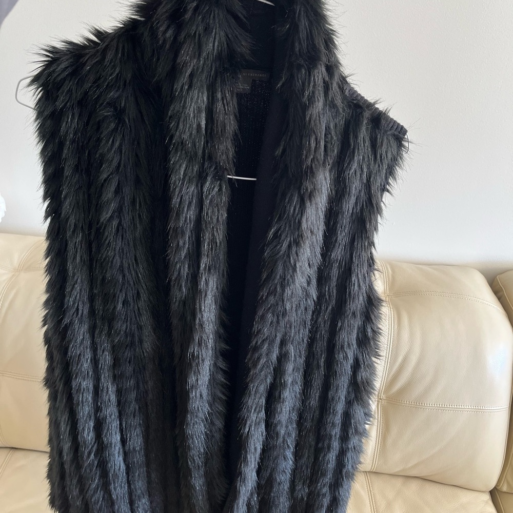 Armani Exchange faux fur vest